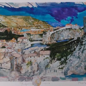 Dubrovnik pogled, giclee, Fadil Vejzović