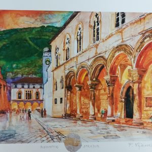 Dubrovnik Stradun, giclee, Fadil Vejzović