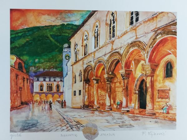 Dubrovnik Stradun, giclee, Fadil Vejzović