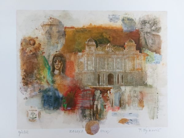 Zagreb HNK, giclee, Fadil Vejzović, 55x70 cm