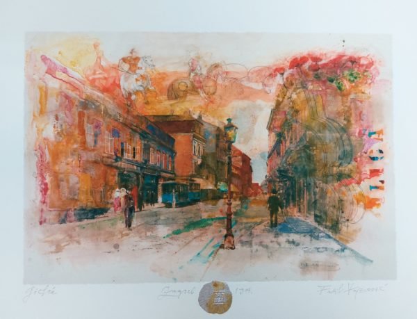 Zagreb 1914., giclee, Fadil Vejzović, 55x70 cm